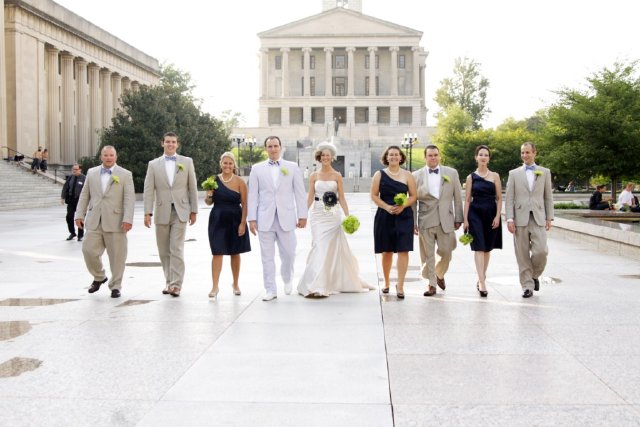 nashville wedding, centennial park, downtown, bridal party